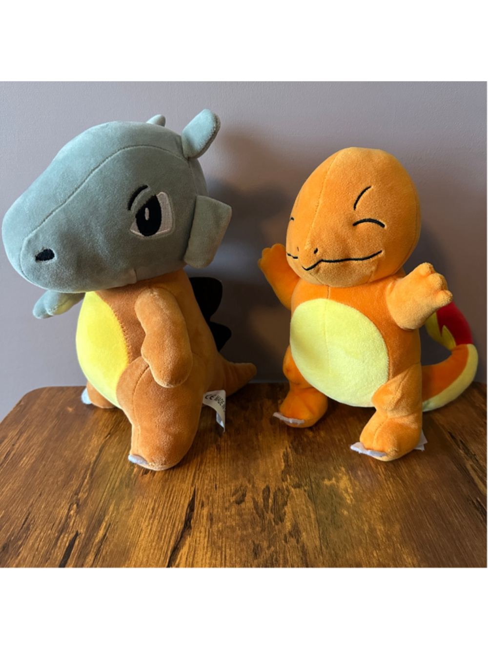 Official Pokémon Charmander Plush + Orange Gray Skull Character Plush Toy Lot
